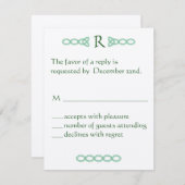 Orge et vert celtique RSVP (Devant / Derrière)