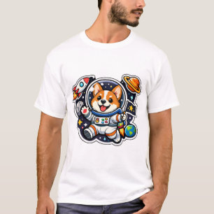 Orgi Astronaut  Cute Hond in de Ruimte Uitknipsel T-shirt
