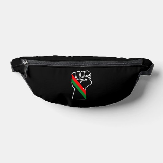 orgueil noir poing vert rouge pan drapeau africain (Poser)
