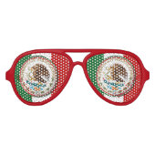 Orgullo Mexicano (Eagle van Mexicaanse vlag) Aviator Zonnebril (Voorkant)