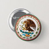 Orgullo Mexicano (Eagle van Mexicaanse vlag) Ronde Button 5,7 Cm (Voorkant /achterkant)