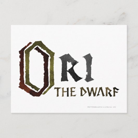 Ori Name Briefkaart (Voorkant)