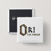 Ori Name Vierkante Button 5,1 Cm (Voorkant /achterkant)