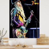 Orianthi Fire Guitar Poster (Keuken)
