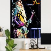 Orianthi Fire Guitar Poster (Thuiskantoor)