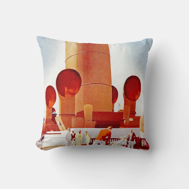 Orient Cruises Big Funnel Kussen (Voorkant)