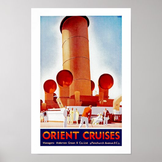 Orient Cruises Big Funnel Poster (Voorkant)