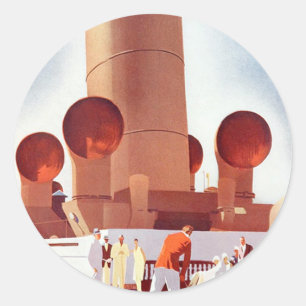 Orient Cruises Big Funnel Ronde Sticker