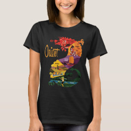 Oriënt Draak Mythische Gouden Reis T-shirt