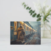 Orient Express Railroad Train Travel Ai Imagined Briefkaart (Staand voorkant)
