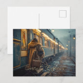 Orient Express Railroad Train Travel Ai Imagined Briefkaart (Voorkant / Achterkant)