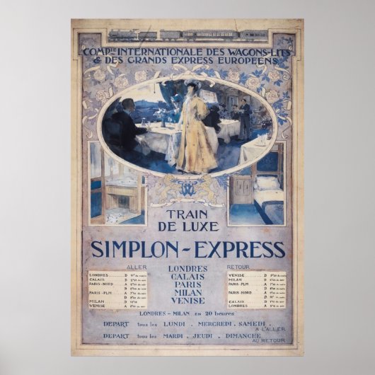 Orient Express Train Travel Print 1906 (Voorkant)