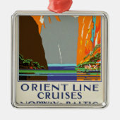 Orient Line Cruises ~ Noorwegen & Oostzee Metalen Ornament (Voorkant)