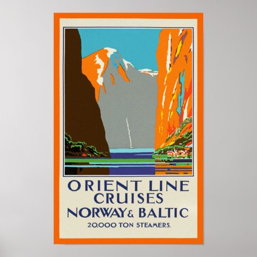 Orient Line Cruises ~ Noorwegen & Oostzee Poster (Voorkant)