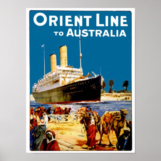 Orient Line naar Australië Poster (Voorkant)