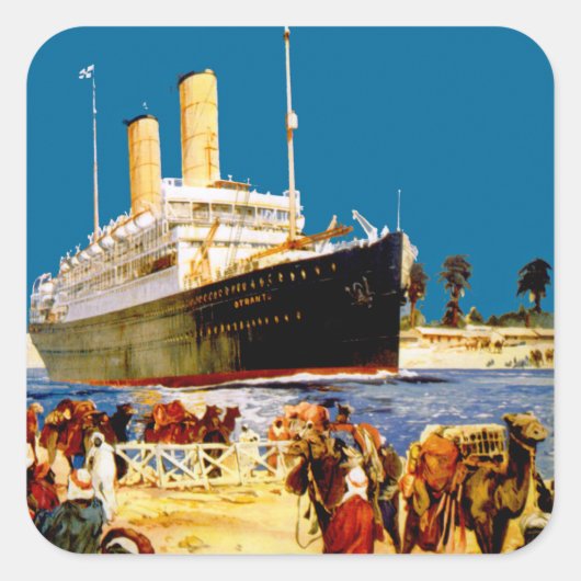 Orient Line naar Australië Vierkante Sticker (Voorkant)