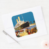 Orient Line naar Australië Vierkante Sticker (Envelop)