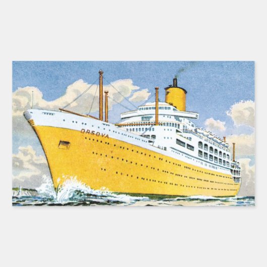 Orient Line's Orsova Rechthoekige Sticker (Voorkant)