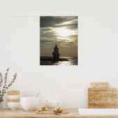 Orient Point Lighthouse Sunset 3 Poster (Keuken)