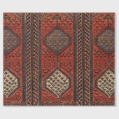 Oriënt-rood-runnerpatroon Cadeaupapier (Vlak)