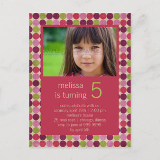 Orient Stippen Rood · Uitnodiging voor verjaardags Briefkaart