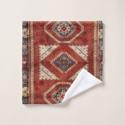 Oriënt Turks Perzisch tapijtrood Bad Handdoek (Wasdoekje)