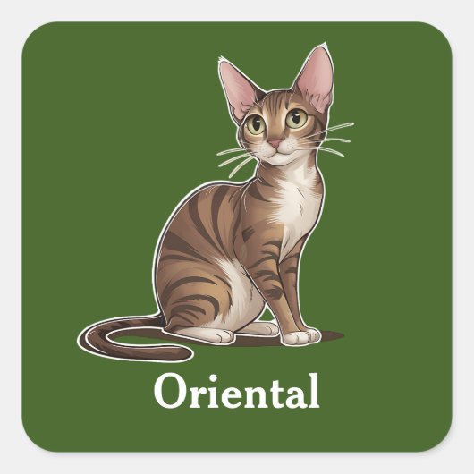 Oriënt Vierkante Sticker (Voorkant)