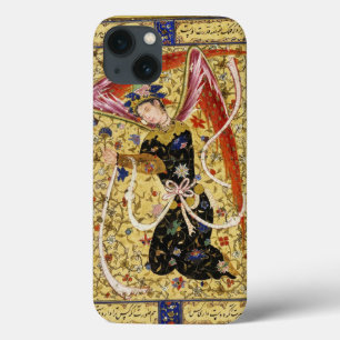 ORIENTAAL ANGEL MET STROMEN EN WITTE BOW iPhone 13 HOESJE