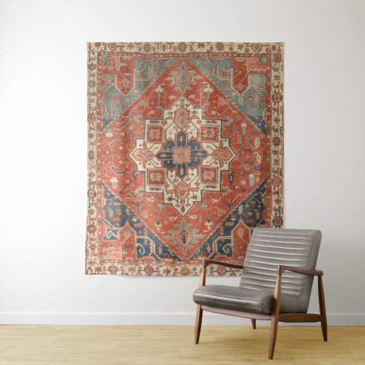 ORIENTAAL ANTIEK ONTWERP WANDKLEED (In situ)