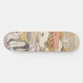 Orientaal-japans man dat het uitzicht Fuji bewonde Skateboard (Horizontaal)