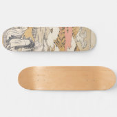 Orientaal-japans man dat het uitzicht Fuji bewonde Skateboard (Horizontaal)