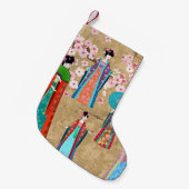 Orientaal meisje in retro costumejapans, chinees, kleine kerstsok (Voorkant (Hangend))