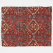 Orientaal tapeontwerp, donkerrood, nr. 5 fleece deken (Voorkant (Horizontaal))