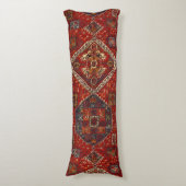 Orientaal tapeontwerp, donkerrood, nr. 5 lichaamskussen (Voorkant Verticaal)