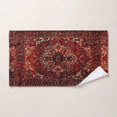 Orientaal tapeontwerp in donkerrood bad handdoek (Handdoek)