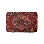 Orientaal tapeontwerp in donkerrood badmat (Voorkant)