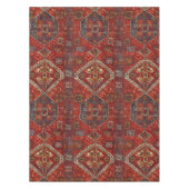 Orientaal tapeontwerp in donkerrood en blauw tafelkleed (Voorkant)