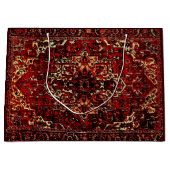 Orientaal tapeontwerp in donkerrood groot cadeauzakje (Voorkant)