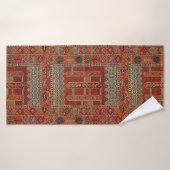Orientaal tapeontwerp in het oranje badhanddoek (Badhanddoek)