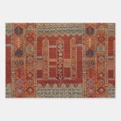 Orientaal tapeontwerp in sinaasappels inpakpapier vel (Voorkant 3)