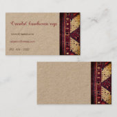 Orientaal tapeontwerp in visitekaartje (Voorkant / Achterkant)