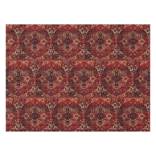Orientaal tapepatroon in donkerrood tafelkleed (Voorkant (Horizontaal))