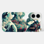 Oriëntaalse abstracte Geisha Kanagawa zwaait met w Case-Mate iPhone Case (Achterkant (horizontaal))