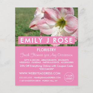 Oriëntaalse leugens, Florist, floristry Adverteren Flyer