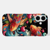 Oriëntaalse levendige abstracte koi vissen golven  Case-Mate iPhone case (Achterkant (horizontaal))