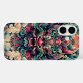 Oriëntaalse symmetrische abstracte Oni demon gezic Case-Mate iPhone Case (Achterkant (horizontaal))