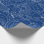 Oriental abstracte watergolven cadeaupapier (Hoek)