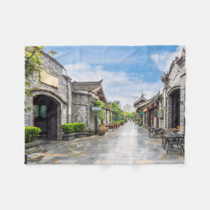 Oriental Architecture fleece deken