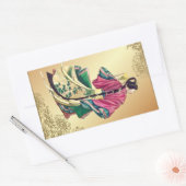 Oriental Beauty Rechthoekige Sticker (Envelop)