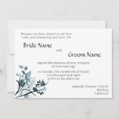 Oriental blossom Wedding Invitation Tem Kaart (Voorkant)